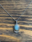 Boho Aquamarine Ornate Oval Necklace by Springwaves