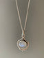 Rainbow Moonstone Intricate Design Boho Silver Necklace by Springwaves