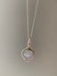 Rainbow Moonstone Intricate Design Boho Silver Necklace by Springwaves