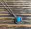 Turquoise Intricate Design Boho Silver Necklace by Springwaves