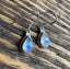 Silver Rainbow Moonstone Teardrop Earrings by Springwaves