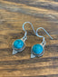 Silver Turquoise Gemstone Earrings by Springwaves