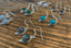 Silver Turquoise Gemstone Earrings by Springwaves