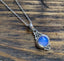 Opalite Dainty Elegant Flower Pendant Necklace by Springwaves