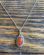 Sterling Silver Oval Carnelian Necklace by Springwaves