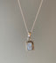 Delicate Boho Silver Square Moonstone Necklace by Springwaves