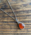Sterling Silver Carnelian Teardrop Necklace by Springwaves