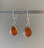 Sterling Silver Carnelian Teardrop Earrings by Springwaves