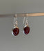 Oval Deep Red Garnet Earrings for January Birthstone by Springwaves
