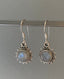 Sterling Silver Sunburst Rainbow Moonstone Earrings by Springwaves