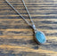 Sterling Silver Oval Aquamarine Necklace by Springwaves