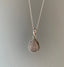 Rose Quartz Silver Boho Teardrop Necklace by Springwaves