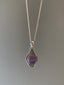 Amethyst Dainty Elegant Flower Pendant Necklace by Springwaves