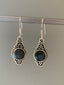 Delicate Ornate Silver Labradorite Drop Earrings by Springwaves