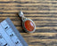 Sterling Silver Oval Carnelian Necklace by Springwaves