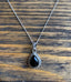 Black Onyx Silver Boho Teardrop Necklace by Springwaves