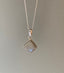 Sterling Silver Square Rainbow Moonstone Necklace by Springwaves