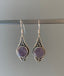 Delicate Ornate Silver Amethyst Drop Earrings by Springwaves