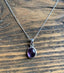 Dainty Oval Purple Amethyst & Silver Necklace by Springwaves