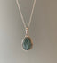 Sterling Silver Oval Aquamarine Necklace by Springwaves