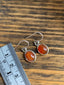 Classic Oval Silver Carnelian Drop Earrings by Springwaves