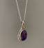 Sterling Silver Oval Amethyst Necklace by Springwaves