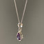 Dainty Faceted Amethyst Silver Necklace by Springwaves