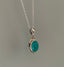 Sterling Silver Oval Turquoise Necklace by Springwaves