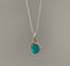 Sterling Silver Oval Turquoise Necklace by Springwaves