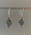 Delicate Ornate Silver Aquamarine Drop Earrings by Springwaves