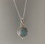 Delicate Round Aquamarine Pendant Necklace by Springwaves