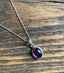 Dainty Oval Purple Amethyst & Silver Necklace by Springwaves