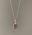 Dainty Oval Purple Amethyst & Silver Necklace by Springwaves