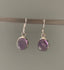 Classic Oval Silver Amethyst Drop Earrings by Springwaves