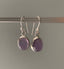 Classic Oval Silver Amethyst Drop Earrings by Springwaves