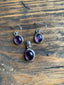 Classic Oval Silver Amethyst Drop Earrings and Pendant by Springwaves