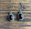 Chunky Silver Boho Oval Garnet Earrings by Springwaves