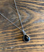 Black Onyx Teardrop Silver Pendant Necklace by Springwaves
