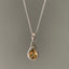 Bohemian Faceted Citrine Teardrop Pendant Necklace by Springwaves