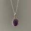 Sterling Silver Oval Amethyst Necklace by Springwaves