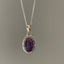 Sterling Silver Oval Amethyst Necklace by Springwaves