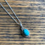 Sterling Silver Oval Turquoise Necklace by Springwaves