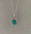 Sterling Silver Oval Turquoise Necklace by Springwaves