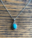 Sterling Silver Oval Turquoise Necklace by Springwaves
