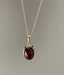 Classic Oval Garnet Sterling Silver Necklace by Springwaves
