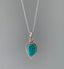 Dainty Oval Boho Turquoise Silver Necklace by Springwaves