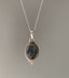 Sterling Silver Oval Labradorite Black Moonstone Necklace by Springwaves