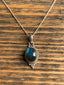 Sterling Silver Oval Labradorite Black Moonstone Necklace by Springwaves