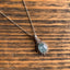 Sterling Silver Oval Starburst Aquamarine Necklace by Springwaves