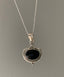 Black Onyx Intricate Design Boho Silver Necklace by Springwaves